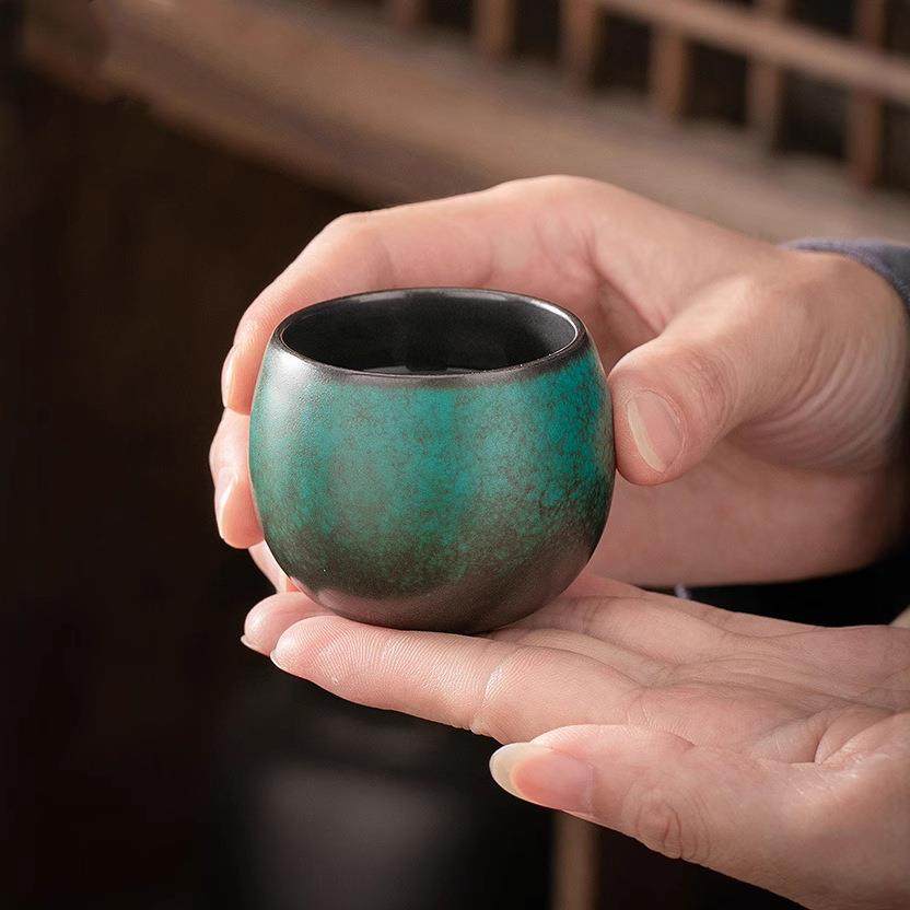 爆款松石绿釉茶杯功夫茶陶瓷男士小茶杯品茗杯茶盏单个50ml,餐饮具,茶杯,淘宝优惠券,粉丝福利购,淘宝优惠卷