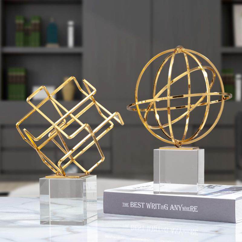 爆款立体几何金属摆件轻奢抽象艺术客厅书房电视柜隔断柜子创意装,家居饰品,装饰摆件,淘宝优惠券,粉丝福利购,淘宝优惠卷