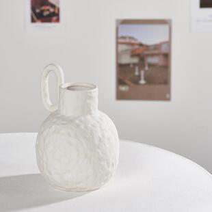 爆款ins白色陶瓷花瓶干花小清新客厅插花满天星卧室客厅家居装饰