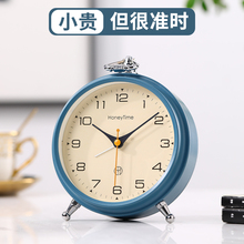 闹钟挂墙卧室家用客厅复古座钟2022新I款静音桌面摆放摆台式时钟