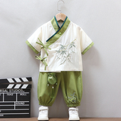 套装 儿童汉服男童唐装 男孩夏装 中国名族风古装 演出礼服 女宝宝夏季