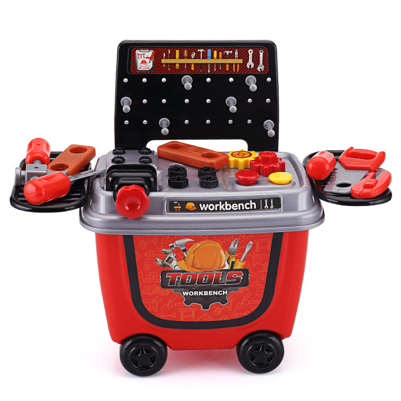 儿童过家家手推桶玩具套装厨房烧烤雪糕化妆快餐医护工具车男女孩