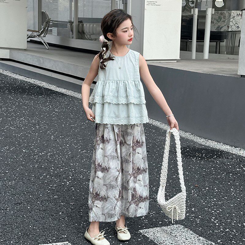 女童夏装套装2025新款女孩洋套装
