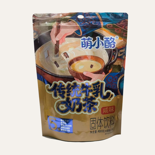 内蒙特产萌小酪咸味牛乳奶茶