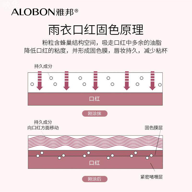 雅邦奇幻固色雨衣口红 雨衣唇液双头不沾杯保湿滋润丝绒哑光
