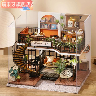 diy小屋手工制作房子微缩场景迷你拼装 模型别墅女孩玩具生日礼物