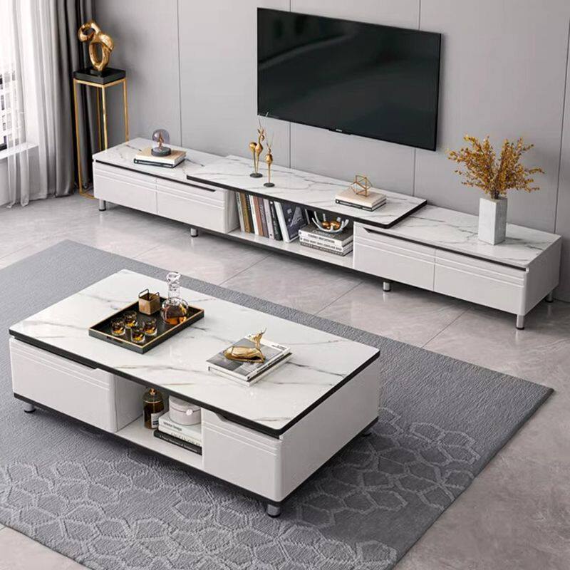 2026电视柜茶几组合套装客厅家用现代简约小户型茶桌可伸缩轻奢电