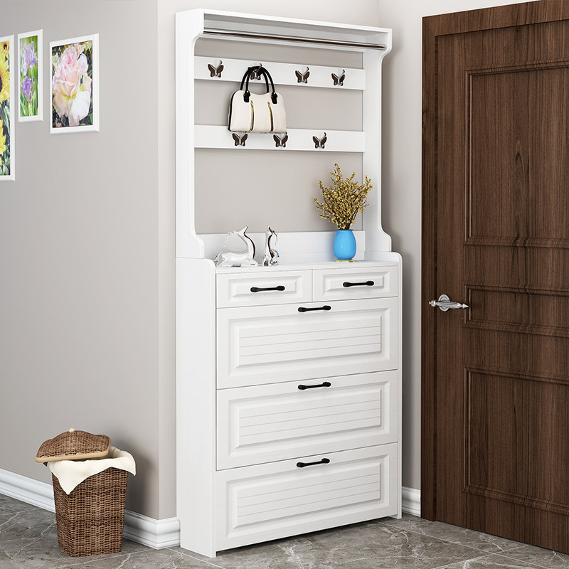 8V进门鞋柜翻斗简约现代带衣架抽屉玄关轻奢鞋架门厅收纳省空,电子元器件市场,电线扎带/束线带,淘宝优惠券,粉丝福利购,淘宝优惠卷