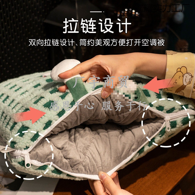 2026抱枕被子两用毯子二合一车用夏季加厚车载汽车办公室午睡折叠