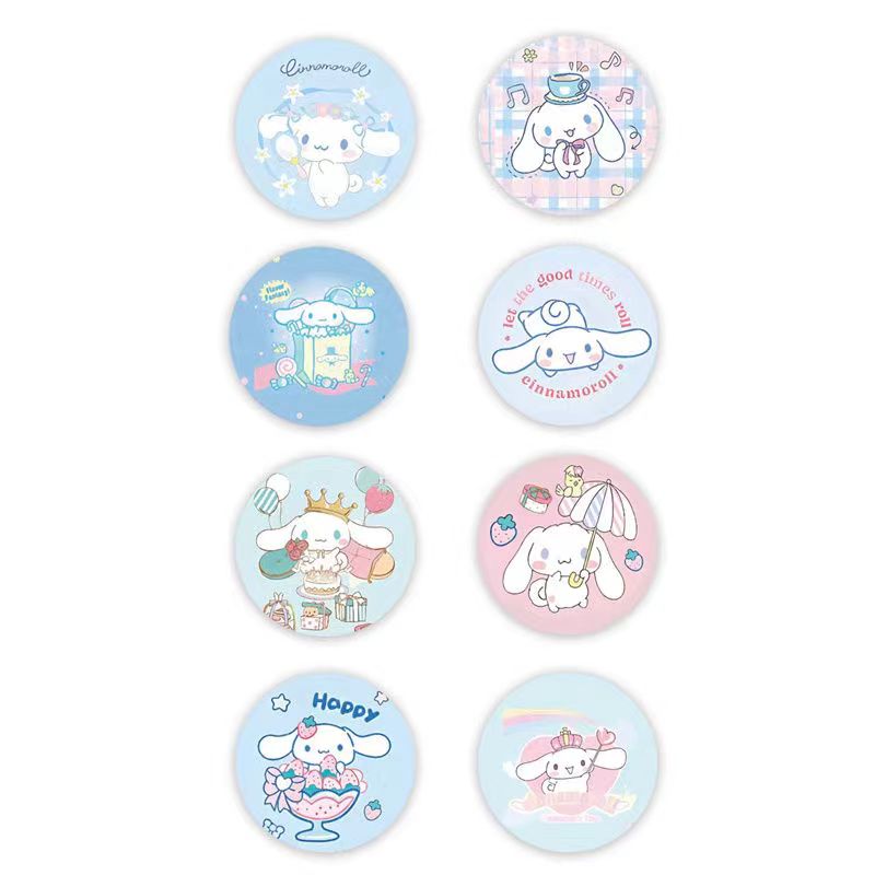 玉桂狗卡通贴纸不干胶圆形贴纸