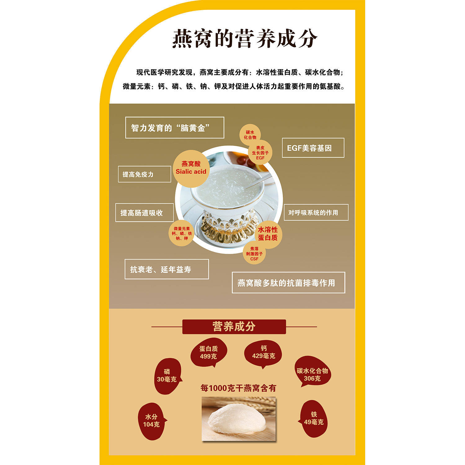 燕窝海报滋补品鲜炖燕窝贴纸燕窝的好处功效宣传画炖燕窝步骤方法
