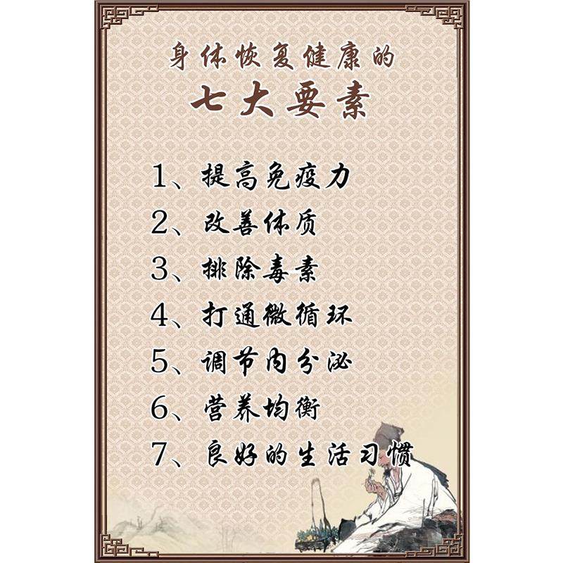 身体恢复健康的七大要素美容院养生馆装饰画贴画广告纸,个性定制/设计服务/DIY,写真/海报印制,淘宝优惠券,粉丝福利购,淘宝优惠卷
