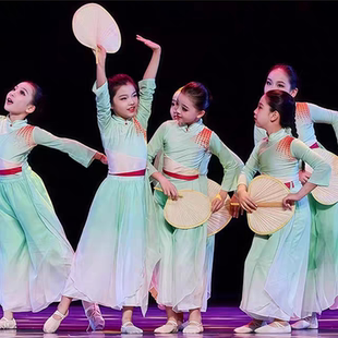 风吹稻花香两岸舞蹈儿童古典舞演出服红色记忆经典心尖尖剧目服装