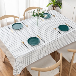 桌布免洗防水防油防烫长方形2024新款餐桌布方桌书桌台布茶几桌垫