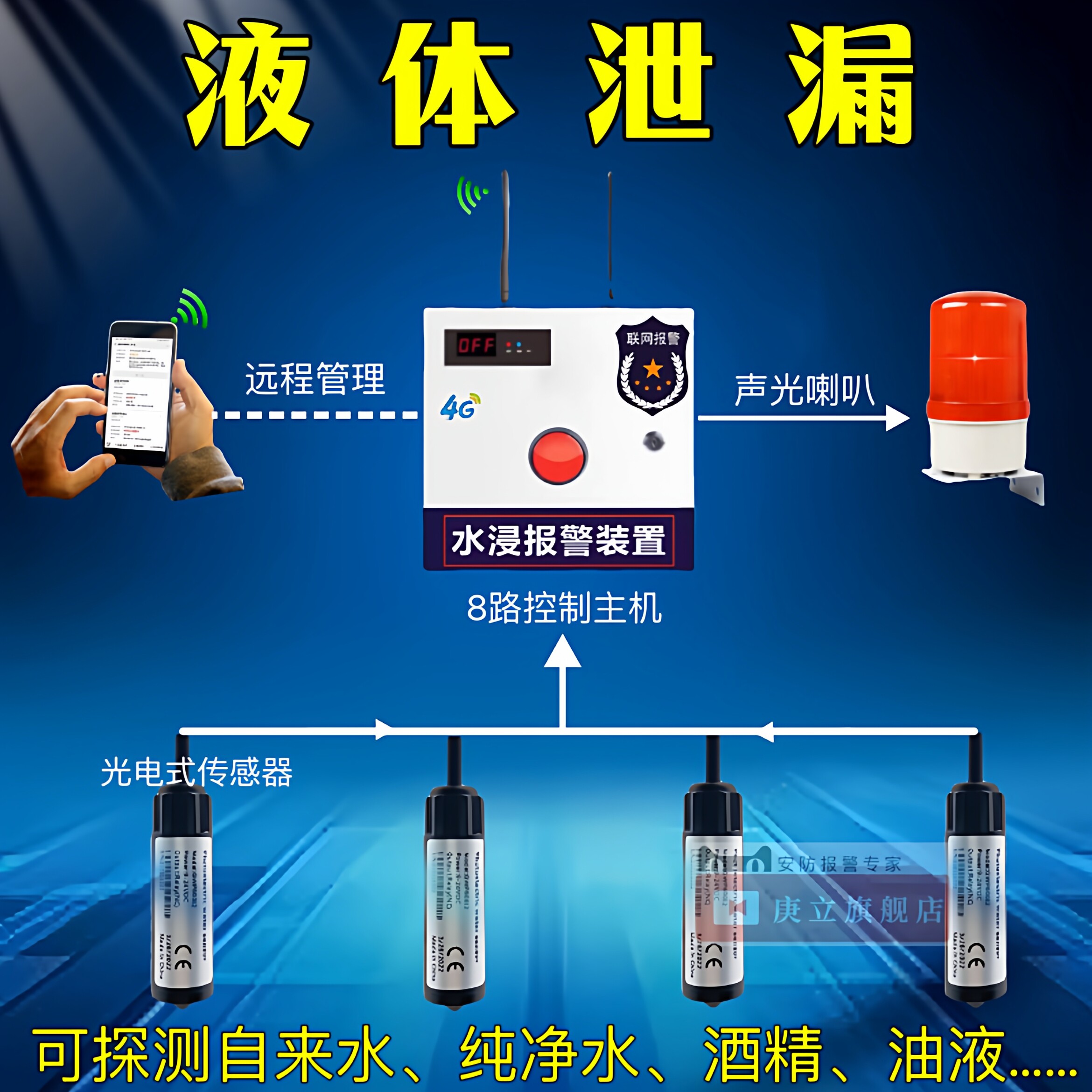 庚立漏水警报器光电传感器水浸