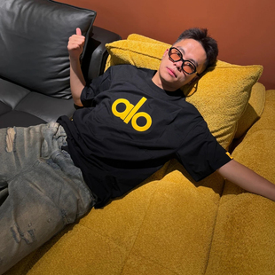 alo fite官方夏季纯棉青少年印花短袖T恤男女情侣装百搭时尚上衣