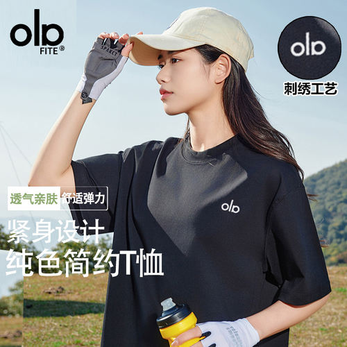 OLA CENT官方夏季刺绣2025年新款短袖T恤男女情侣装运动美式上衣