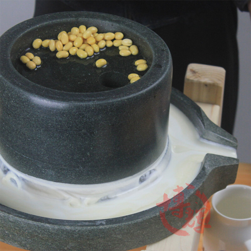复古石雕家用青石石磨盘手摇研磨器怀旧老家用手工豆腐豆浆磨浆机