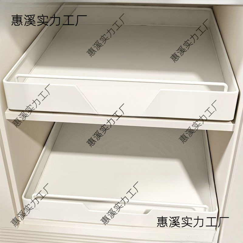 生活宣言橱柜拉篮厨房调料收纳盒带滑轨免安装收纳箱夹缝收纳箱子