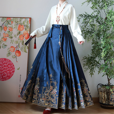 灵如意新中式仿妆花国风汉服马面