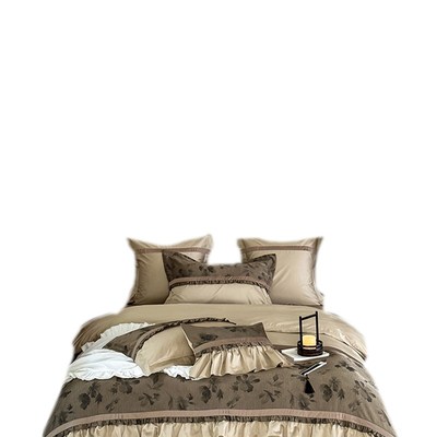 五号渡口青黛韩式法式1v00支长绒棉复古四件套全棉四季高端床品