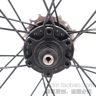 米洛14寸M50碟刹轮组电动s412折叠车24孔单速外三前驱后轮85mm轮