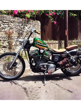 美产哈雷883 48 1200改装车把chopper复古高把9.5寸加Z高黑色镀铬