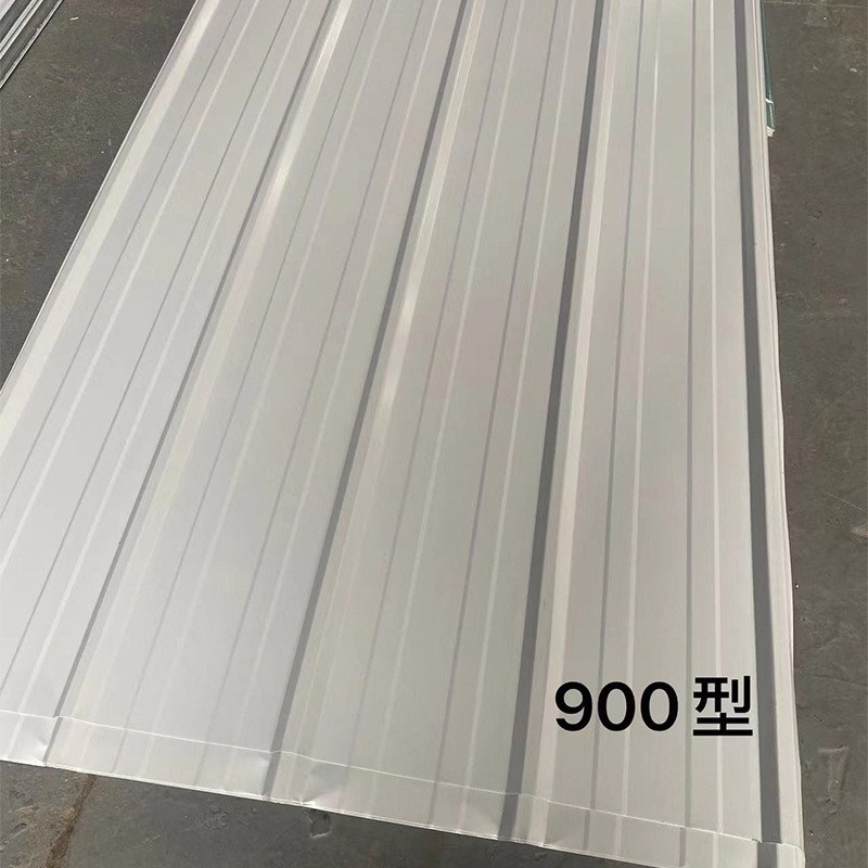 单层彩钢瓦板瓦k楞夹芯板彩色涂层波浪钢板工地围挡屋顶铁皮