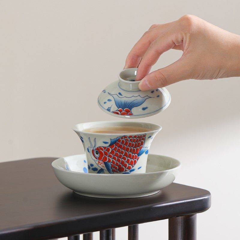 金玉满堂三才g盖碗单个陶瓷茶碗不烫手泡茶碗结婚敬茶碗高端伴手,餐饮具,盖碗,淘宝优惠券,粉丝福利购,淘宝优惠卷