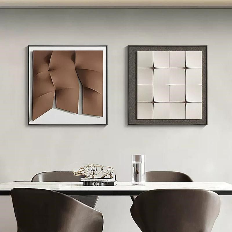 餐厅装饰画立g体挂画现代简约抽象几何高档饭桌背景墙壁卧室两连,家居饰品,现代装饰画,淘宝优惠券,粉丝福利购,淘宝优惠卷