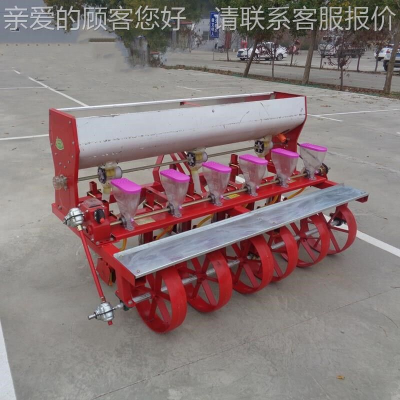 四轮车蔬菜播种机6F-20多谷蔬行菜子播机手推式种汽X油机蔬菜播种