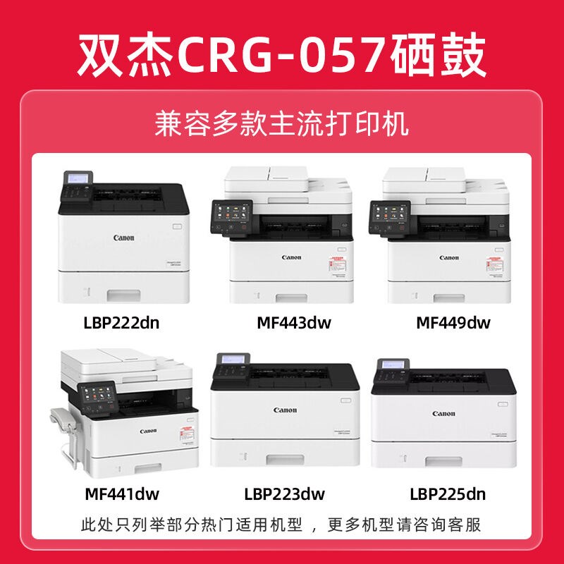 双杰适用佳能mf443dw硒鼓CRG057硒鼓mf44D1dwMF449dwLBP222dnMF44