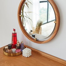 北欧纯实木化妆台小户型日式原木梳G妆台卧室樱桃木小型梳妆桌