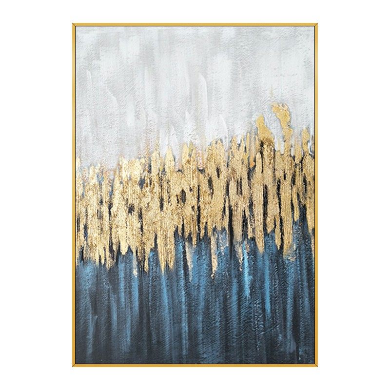手绘抽象油画e 走道玄关装饰画 现代简约简美轻奢金箔挂画流彩金,家居饰品,油画,淘宝优惠券,粉丝福利购,淘宝优惠卷