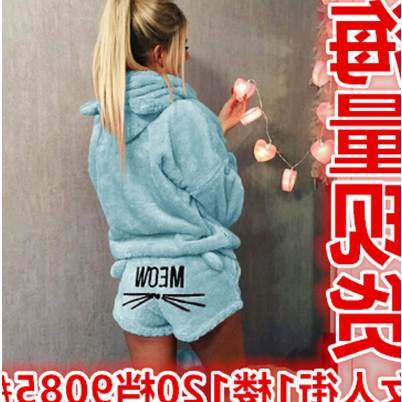 Autumn Winter Women Hoodies Suit Lady pajamas Loungewear 5XL