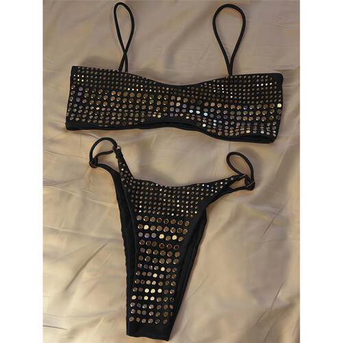 womenclothes跨境烫钻性