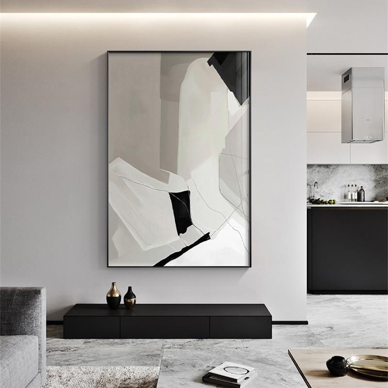 客厅玄关装饰画色块艺术壁画入户玄幻落地现代抽象V沙发背景墙挂图片