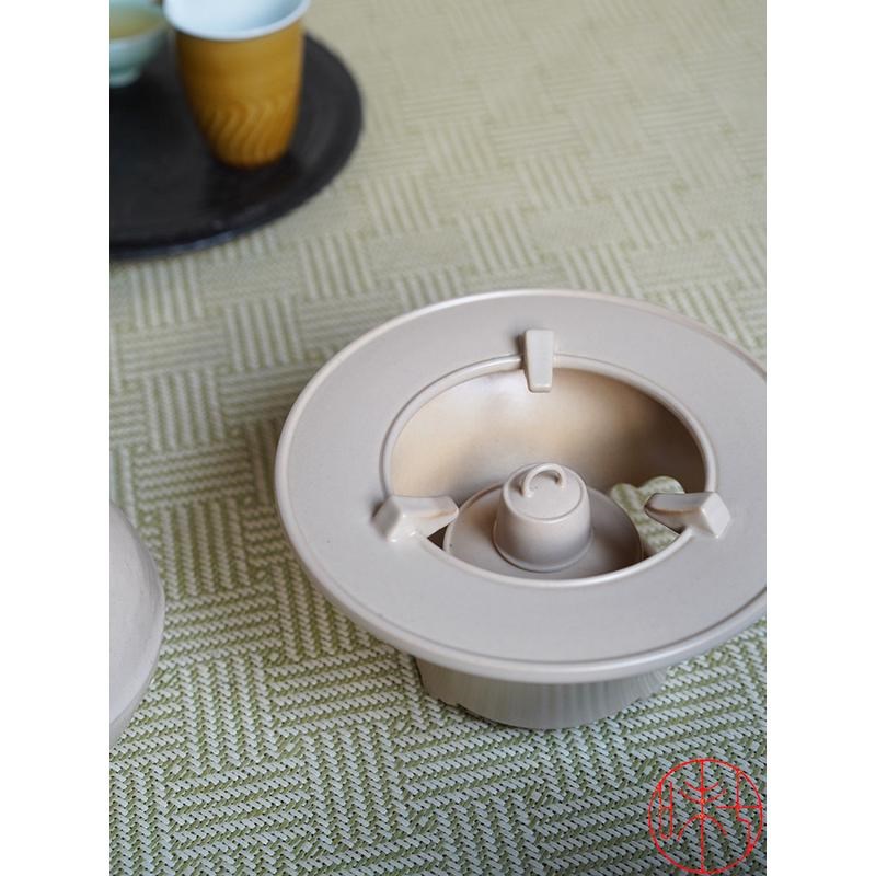 更好用的陶瓷酒精l灯让煮茶更简单哑光全釉三件式安全便捷可户外