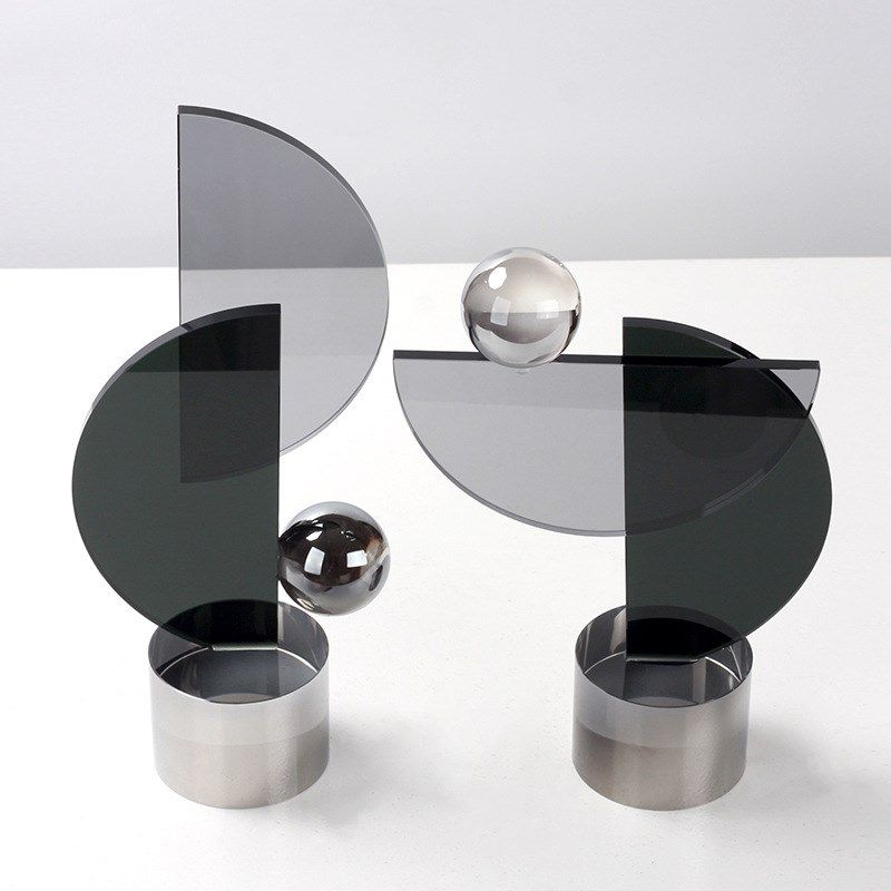 创意轻奢几何水晶圆球船帆艺术摆件客厅家居玄关样板W间艺术装饰,家居饰品,装饰摆件,淘宝优惠券,粉丝福利购,淘宝优惠卷