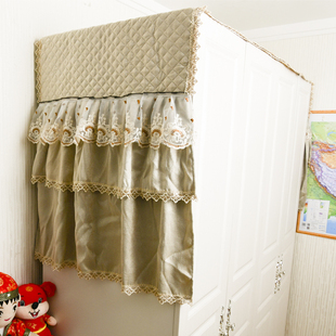 包邮现代蕾丝布艺大衣柜顶盖布家用五斗柜立柜鞋柜防尘Z罩通用盖