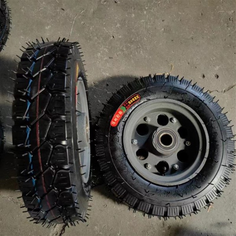 16寸400-8 铸钢轮 手推车马车轮 餐车U轮橡胶工业脚轮