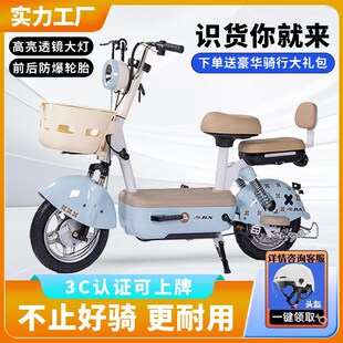 电动车成人男女士小型电瓶车新国标48V长续航R动力强双人座学生车