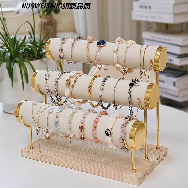 珠宝首饰展示架金色三层手表手链手串手镯架柜台饰品道具摆件新款