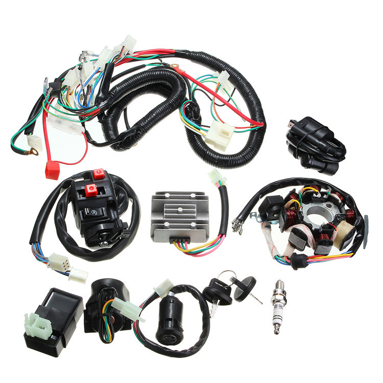 线束织机电磁线圈整流 C128 125cc-250cc 高压包继电器含火花塞