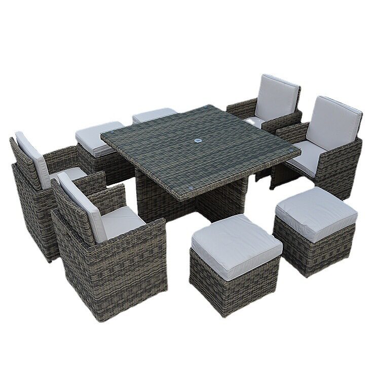 户外桌椅组合现代简约露台室外酒吧咖啡厅休闲藤椅家具仿藤编桌椅