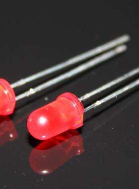 F5 5MM 红灯 红发红光 红色 LED发光二极管 高亮 长脚 （1000个）