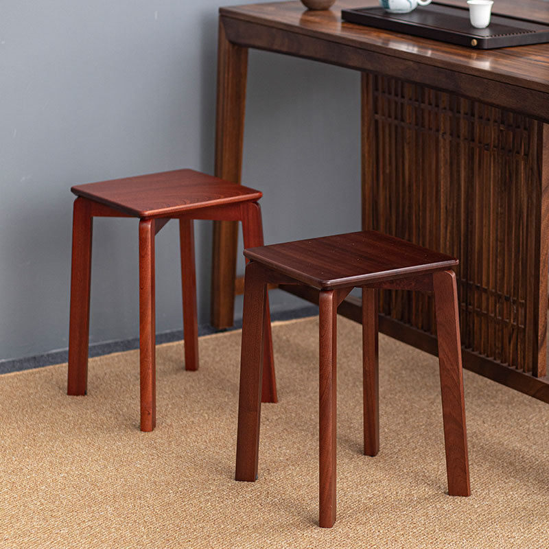 花梨木实木凳子现代简约餐桌椅方凳客厅小板凳可叠放书桌茶桌凳子