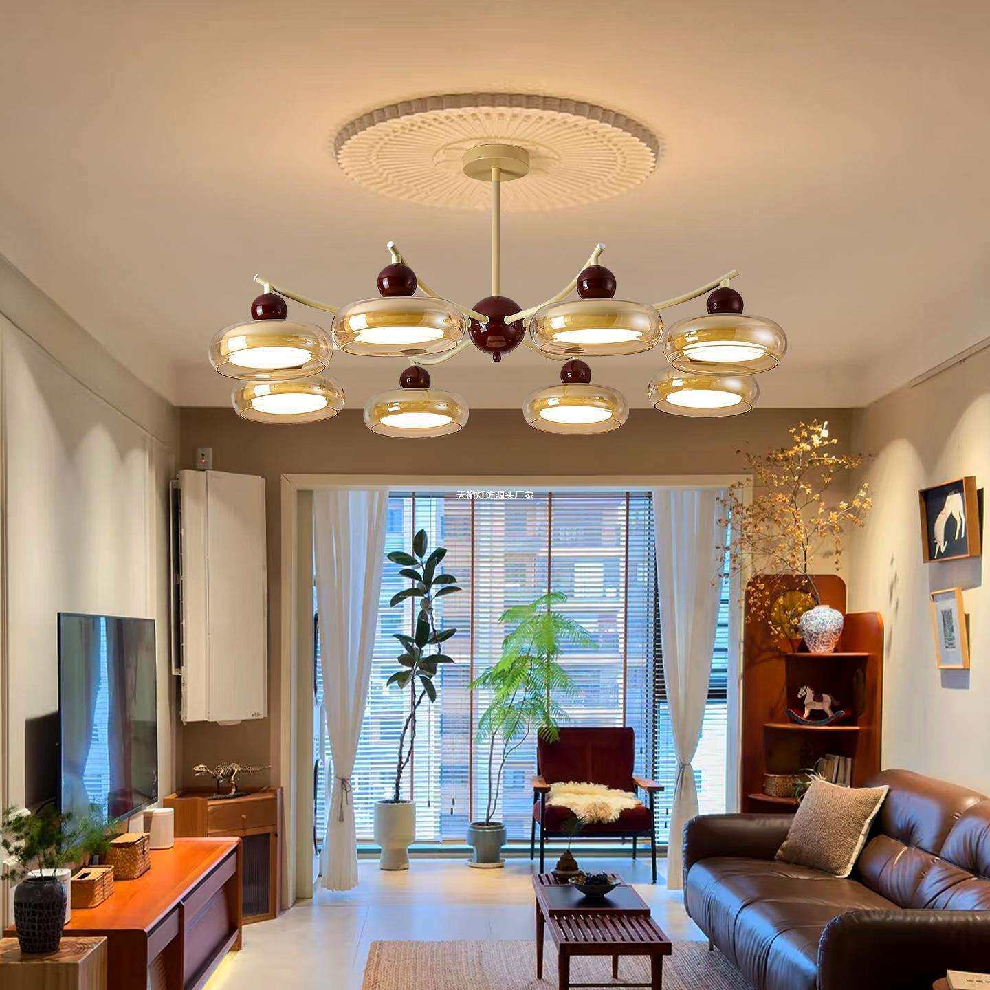 法式中古风客厅吊灯复古餐厅主灯2026年高级感设计师款创意卧室灯