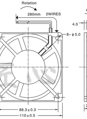 JHDFAN AC AXIAL FAN 11025B2H 220/240V 19/18W 0.09A轴流风机