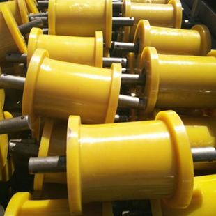 矿用斜井铸钢地滚球墨耐磨矿用地辊聚氨酯复合地滚支持